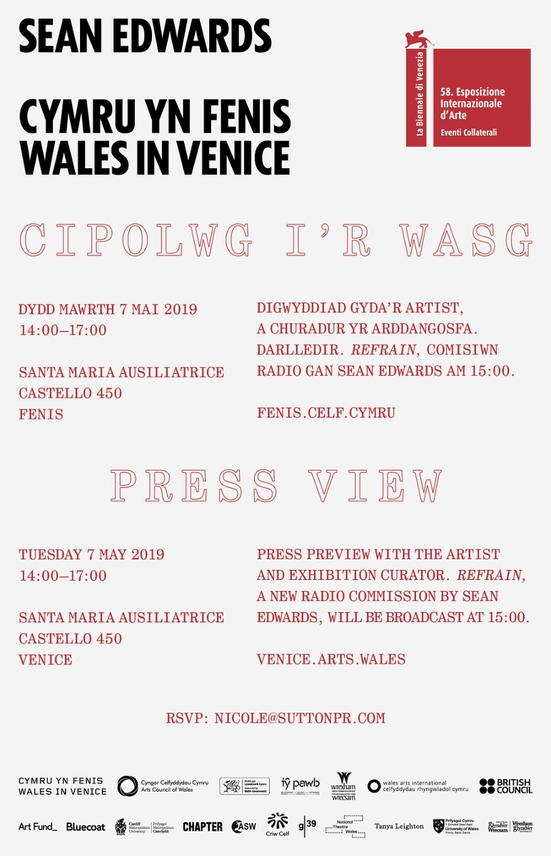 Wales in Venice 2019 – Sean Edwards